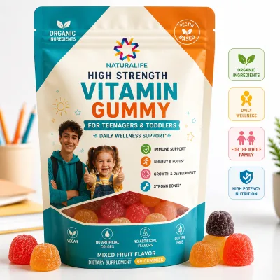 High Strength Vitamin Gummy for Teenagers and Toddlers with Organic Ingredients for Daily Wellness Gummy