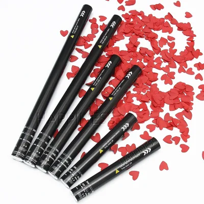 HAPPINESS Electric Confetti Cannons Electric Trade Biodegradable Confetti Cannon Red Heart