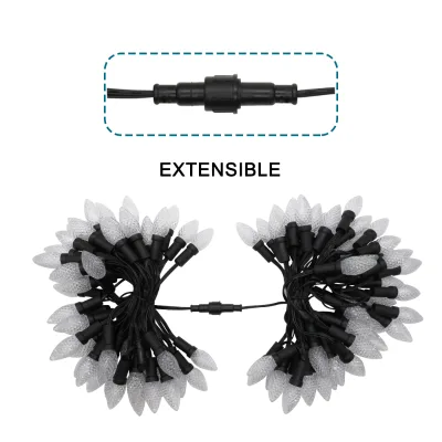 Aoying Christmas Decoration Led Christmas Lights Outdoor C9 Strawberry Lights Bulb WS2811 Smart Pixel Lights