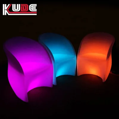 Outdoor Lounge 16 Changing Colors LED Glowing Arm Chair for Garden