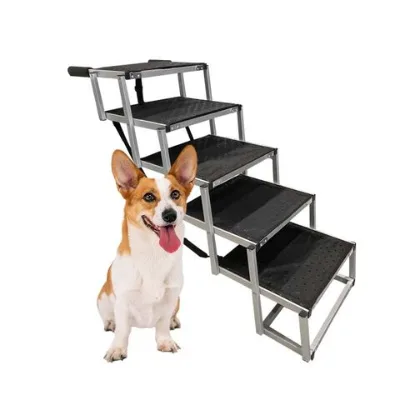 6 step dog stairs pet climb stairs foldable folding dog pet ladder foldable dog stairs