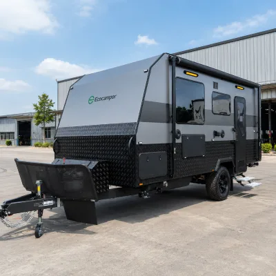 Factory Supply for Mini off Road Caravan Luxury Travel Trailer with Bathroom and Kitchen for Family Camping Adventure