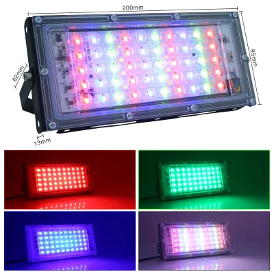Color Changeable RGB Outdoor Park Tree City Street Decor Smart Dimmable Led Lighting Lamp Ip66 Garden Led Flood Light Factory