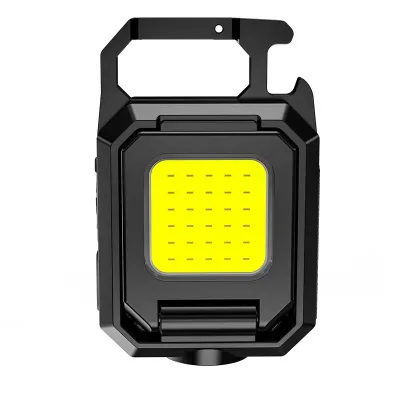 Portable USB LED Rechargeable Torch Mini 3 Light Modes Work Light Small Pocket Flashlight with Cob Technology for Camping Hiking