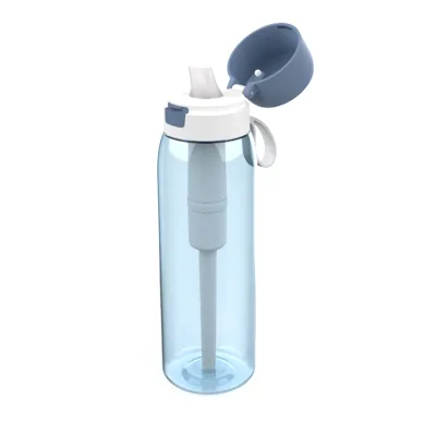 Hot-selling Personal Transparent Sports Water Cup Carbon Fiber Filter element with Handle Anti-overflow Filter Water Bottle