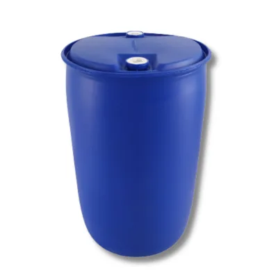 Empty 200 Liter HDPE Plastic Blue Water Open Top with Two Lids Storage Barrel