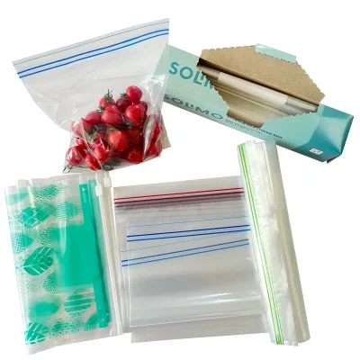 Custom Perforated PE Produce Bags with Ziplock Closure