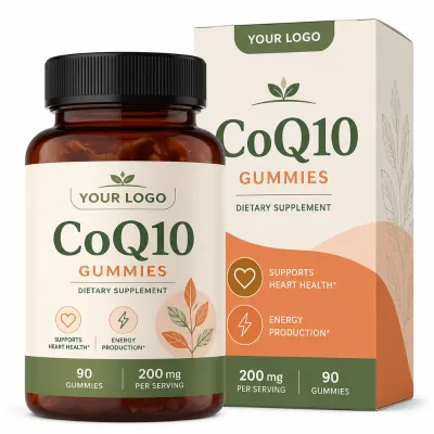 Custom Brand Multi Vitamin Coenzyme Q10 Gummies Natural Antioxidant Immune System Care Gummy Supplement