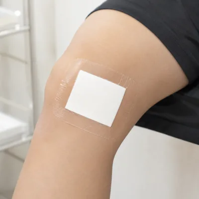 BLUENJOY Class II Transparent PU Film Dressing with Absorbent Pad Non-Woven Island Dressing for Daily Use at Hospital and Clinic