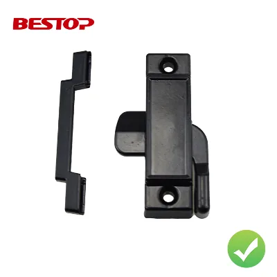 Customized Hardware Accessories Aluminum Black Sliding Door Window Lock With Key