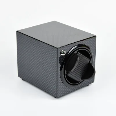 Hot Sale Carbon Fiber High Gloss Single Automatic Watch Box Winder