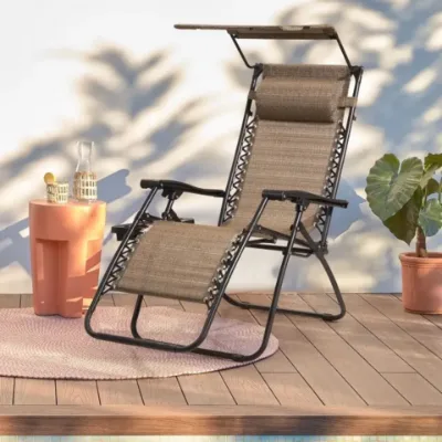 Foldable with Anti-sunshine Outdoor Lawn Reclining Chairs Lounge Beach Chair patio chair zero gravity chair