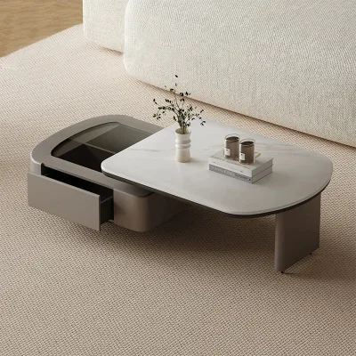 New Modern Wabi-Sabi Wind Rotating Coffee Table Living Room Home Special Advanced Sense Combination Coffee Table