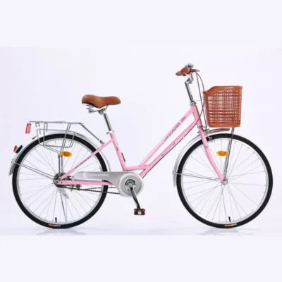 New Design 24 Inch Lady Bicycle Carbon Steel Frame Single Speed City Bike for Women Fashion Leisure Urban Riding Hot Sale