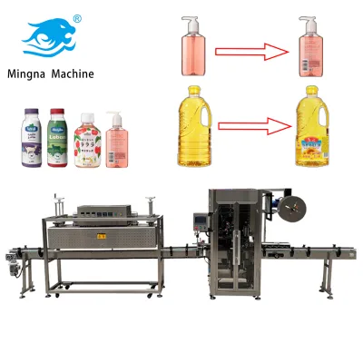 Automatic Electric High Speed Thermal Shrink Sleeve Labeling Machine PLC Steam Shrink Tunnel Plastic Bottle Cup Production Line