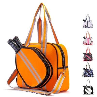 Custom Logo Neoprene Sport Tennis Pickleball Racket Carry Bag with Shoulder Crossbody Tote Strap for Men Women