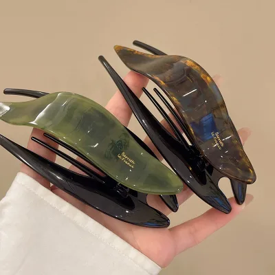 Korean Style New Fashion Large Acetate Hair Clip Elegant Duckbill Clip Seamless Hairpin for Back of Head