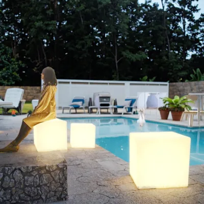 LED Charging Bar Table Lamp Creative Personality KTV Script Night Light for Outdoor Clear Bar Decoration IP65 Rating Plastic
