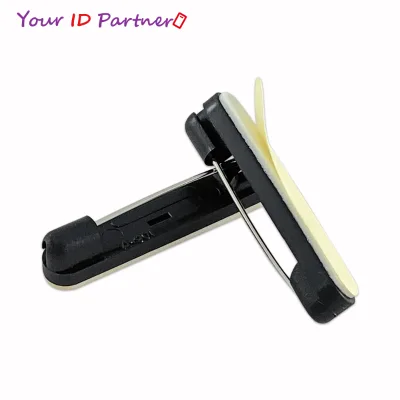 ID Card Holder Clips Name Tag Clip With Tape Back