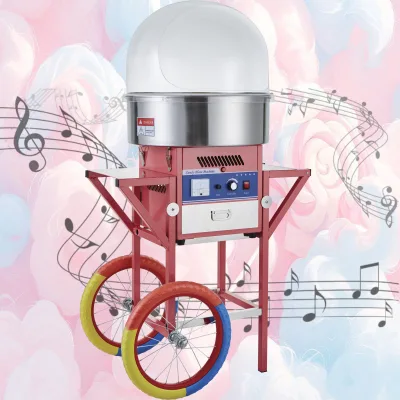 Factory Direct Play Children's Song Accompaniment Cotton Candy Machine with Car and Cover