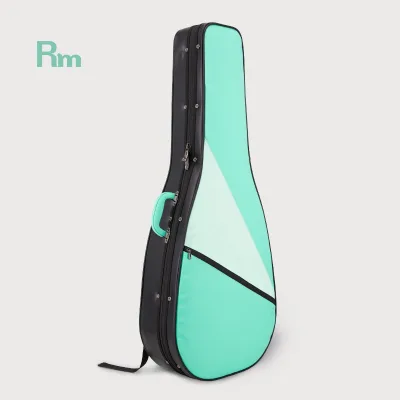 Lightweight Polyfoam Guitar Hard Case Black Velvet Custom Guitar Road Case Leather Cover Instrument Case for Acoustic Guitar
