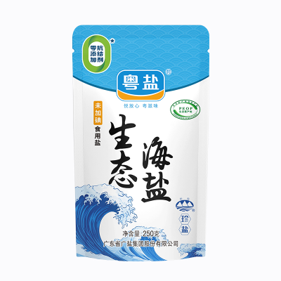 Ecological Sea Salt-Linghai Zhen Salt (Uniodized) 100% Organic Food Grade 250g Bag Non Iodized Edible Salt