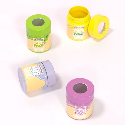 Hot Sale Food Grade Smell Proof Jars Magnifier Caps Child Resistant Leak Proof 1oz 2oz 3oz 4oz Screen Printed Containers