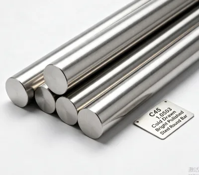 C45 1.0503 AiSi Carbon Steel Round Bar Cold Drawn Bright Polished Non-Alloy