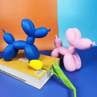 Resin balloon dog Animal Figurine Statue Ornaments Home Decoration