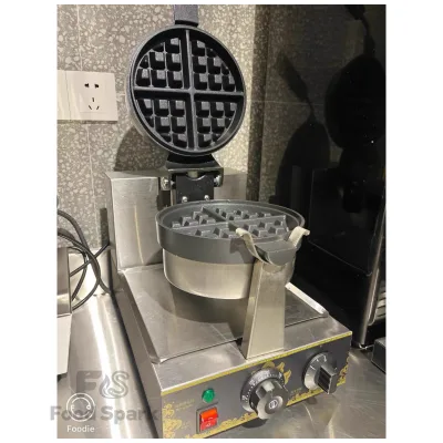 Commercial Electric Waffle Maker Machine Cone Maker with Timer Stainless Steel Egg Roll Model for Food Stand