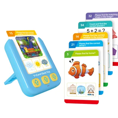 HYUE 55 Cards Multilingual Kids Preschool Interactive Smart Reading Talking Flash Cards Learning Machine for Baby