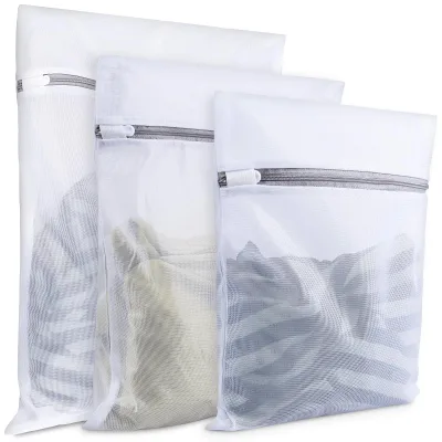 Washing Machine Available Coarse Net Mesh Polyester Laundry Basket Laundry Wash Bags for Bra Clothes Large Capacity