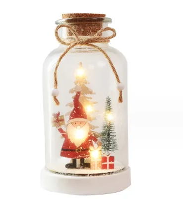 Christmas Table Atmosphere Decoration Luminous Glass Night Light Nordic Christmas Tree Decoration Pendant Christmas Decoration