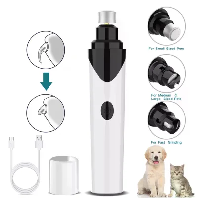 Electric Cat Dog Nail Paw Painless Nail Claws Cutter Pet Nail Grinder Trimmer Grooming Scissors Tool