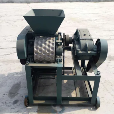 Double Roller Briquette Press Machine Mineral Powder Coal Dust Ball Making Machine for Metal Ore Powder Briquetting