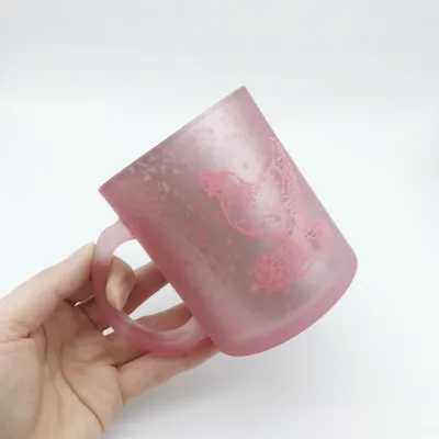 Matte Red Pint Glass Christmas Day Water Beer Coffee Cup Electroplated