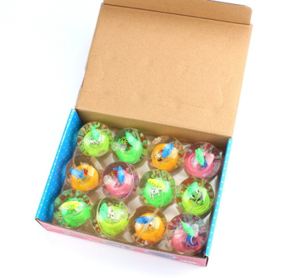 Rubber Glow LED Flashing Bouncing Ball Custom Transparent Plastic Led Bouncing Ball