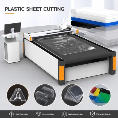 Automatic CNC Plastic Cutting Machine for PVC PET Sheet Acrylic Film Board with High Accuracy Digital Cutter