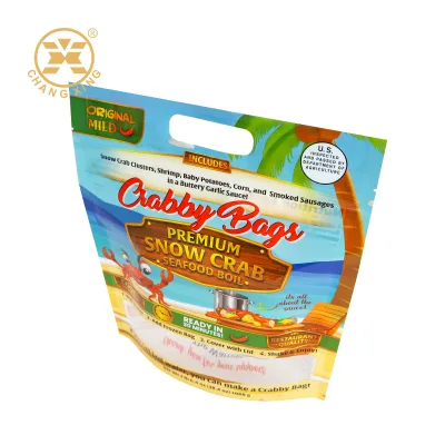 Stand up Pouch with Zipper Top and Gravure Printing for Rice Flour Pet Food Packaging-LDPE Material