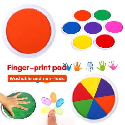 Children Non Toxic Washable DIY Hand & Foot Stamping Finger Printing Ink Pad for Kindergarten