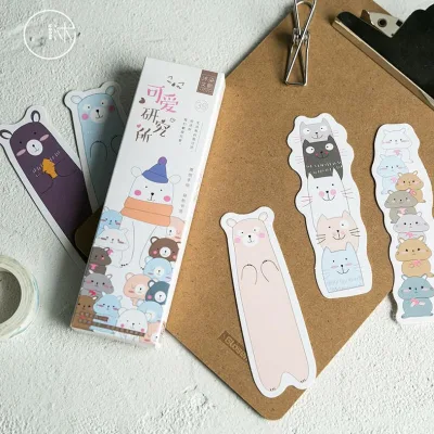 Lovely Animal-Themed Handmade Paper Bookmarks with Offset Printing Custom Sizes & Hexagon Shape