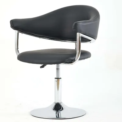 Modern Barber Shop Salon Stools Metal Frame 360 Swivel Height Adjustable Tilt Commercial Use EN1335 Certified Hair Cutting Chair