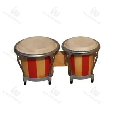 Adult 4+ 5inch Bongo Drum Western Percussion Hand Drum with Aluminum Chamber Nylon Body Birch Heads African Drum Style