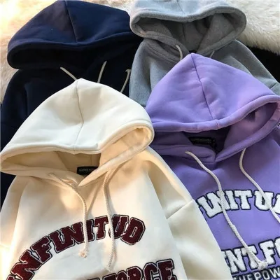 OEM Fleece Chenille Patch Embroidered Men Hoodie Flocking Hoodie Pullover Hooded Hoodies