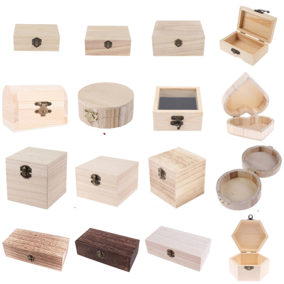 Rectangle Wooden Packing Box Wood Storage Case Pine Wood Box With Lock