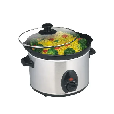 ETL Certification Button Control Mechanical Timer Control All in One Electric 2.5L Rice Slow Cooker Manual Slow Cooker