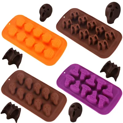 Customized BPA-Free Food-Grade Silicone DIY Halloween Mold Handmade Removable Irregular Shape Cake Tools