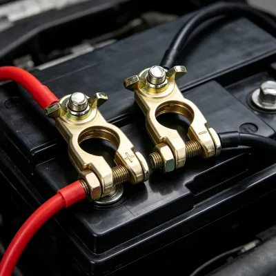 Car Battery Terminal Clamp 1 Pair Zinc Alloy 17.5mm 19.5mm Hole Battery Connector Clip for Auto Marine RV
