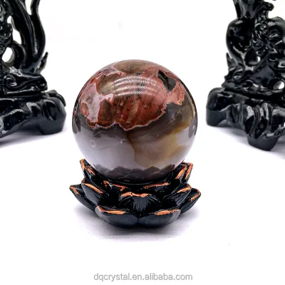 Wholesale Natural Crystal UV Light Football Agate Sphere Polished Crystal Volcanos Agate Ball for Decoration