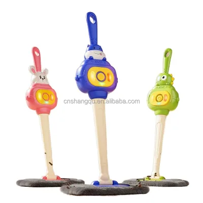 Vsuch Kids Pretend Play Cleaning Mop Toy Simulation Housekeeping Play Toy With Light Music for Toddler Role Play Game